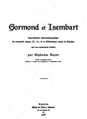 Tapa de Gormond et Isembart: reproduction photocollographique du manuscrit unique, II. 181, de la ...