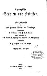 Tapa de Theologische Studien und Kritiken, in Verbindung mit D. Gieseler, D. Lücke ...