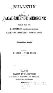 Tapa de Bulletin de l'academie de medecine