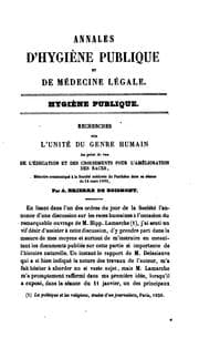 Tapa de Annales d'hygiène publique et de médecine légale
