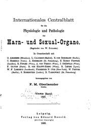 Tapa de Internationales centralblatt fuer die physiologie und pathologie