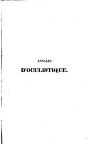 Tapa de Annales d'oculistique