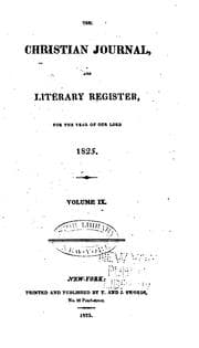 Tapa de The Christian Journal, and Literary Register
