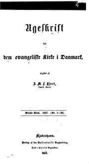 Tapa de Ugeskrift for den evangeliske kirke i Danmark
