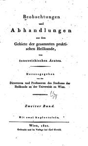 Tapa de Beobachtungen und Abhandlungen aus dem Gebiete der gesammten praktischen Heilkunde von ...