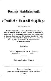 Tapa de Deutsche Vierteljahrsschrift fuer oeffentliche Gesundheitspflege