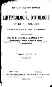 Tapa de Revue hebdomadaire de laryngologie, d'otologie et de rhinologie