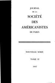 Tapa de Journal de la societe des Americanistes de Paris