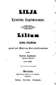Tapa de Eystein Ásgrimsson: Lilium poëma islandicum quod ad Matrem Dei celebrandam ...