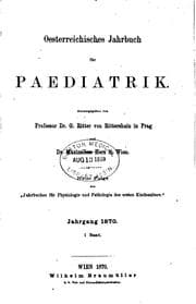 Tapa de Oesterreichisches Jahrbuch für Paediatrik