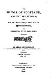 Tapa de The songs of Scotland, ancient and modern; with an intr. and notes by A. Cunningham