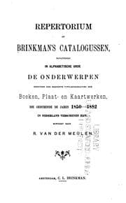 Tapa de Repertorium op Brinkman's Catalogus