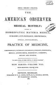 Tapa de American Observer Medical Monthly