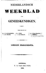 Tapa de Nederlandsch weekblad voor geneeskundigen
