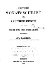 Tapa de Deutsche monatsschrift fuer zahnheilkunde