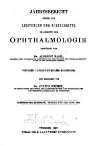 Tapa de Jahresbericht uber die Leistungen und Fortschritte im Gebiete der Ophthalmologie