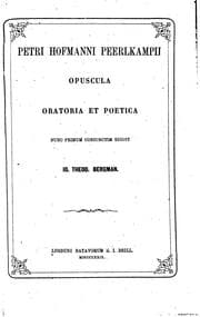 Tapa de Opuscula oratoria et poetica nunc primum coniunctim
