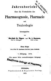 Tapa de Jahresbericht der Pharmazie