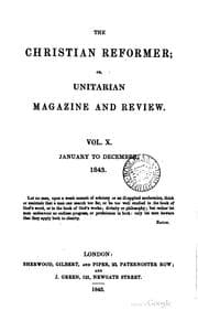Tapa de The Christian reformer; or, Unitarian magazine and review [ed. by R. Aspland].