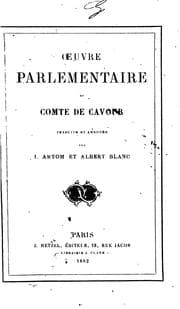 Tapa de Oeuvre parlamentaire du comte de Cavour