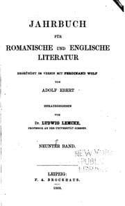 Tapa de Jahrbuch für romanische und englische Literatur