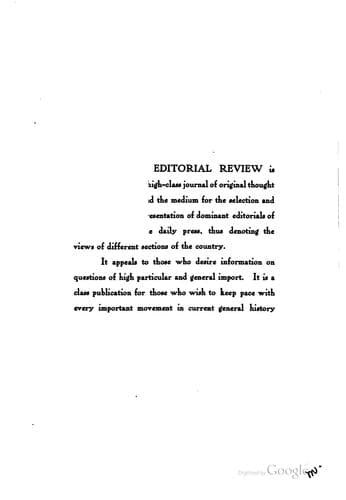 Tapa de The Editorial Review