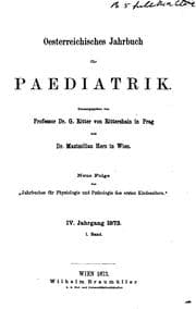 Tapa de Oesterreichisches Jahrbuch für Paediatrik