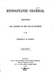 Tapa de Hindoostanee Grammar: Simplified and Adapted to the Use of Students in the ...
