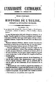 Tapa de L'Université catholique