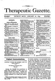 Tapa de Therapeutic Gazette