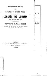 Tapa de Federation Belge des Sociétés de Sourds-muets: Pamphlet vol.]