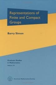 Tapa de Representations of finite and compact groups
