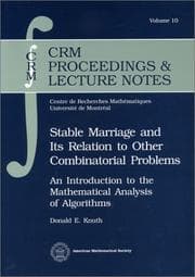 Tapa de Stable marriage and its relation to other combinatorial problems