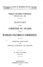 Tapa de Report of the Committee on Awards of the World's Columbian Commission ...