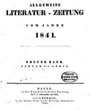 Tapa de Allgemeine Literatur-zeitung