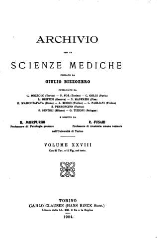 Tapa de Archivio per le scienze mediche