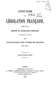Tapa de Annuaire de législation francaise