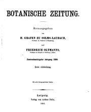 Tapa de Botanische Zeitung