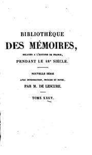 Tapa de Bibliotheque des mémoires relatifs a l'histoire de France