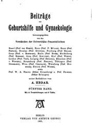 Tapa de Beiträge zur Geburtshuelfe und Gynäkologie