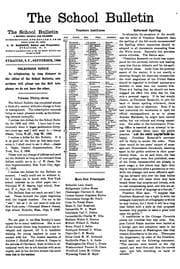 Tapa de The School Bulletin and New York State Educational Journal