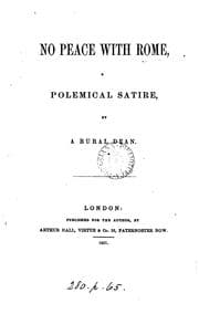 Tapa de No peace with Rome, a polemical satire, by a rural dean