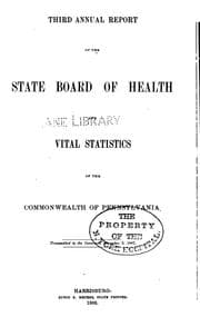 Tapa de Annual report of the Commissioner of Health of the Commonwealth of Pennsylvania. 1928/30