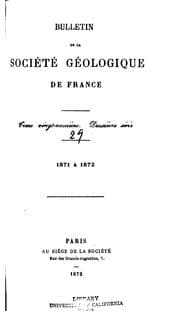 Tapa de Bulletin / Societe geologique de France