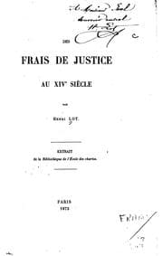 Tapa de Des frais de justice au XIVe siècle
