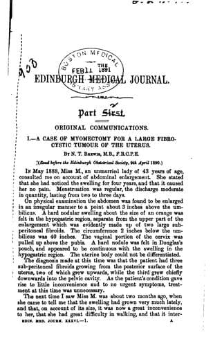 Tapa de Edinburgh Medical Journal
