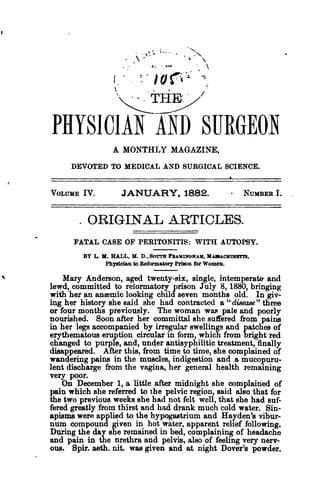 Tapa de Physician and Surgeon