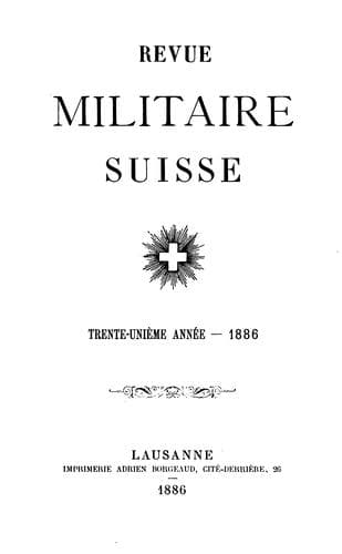 Tapa de Revue militaire suisse