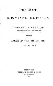 Tapa de The Scots Revised Reports: Court of Session, Second Series ...