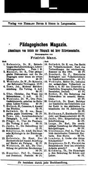 Tapa de Paedagogisches Magazin